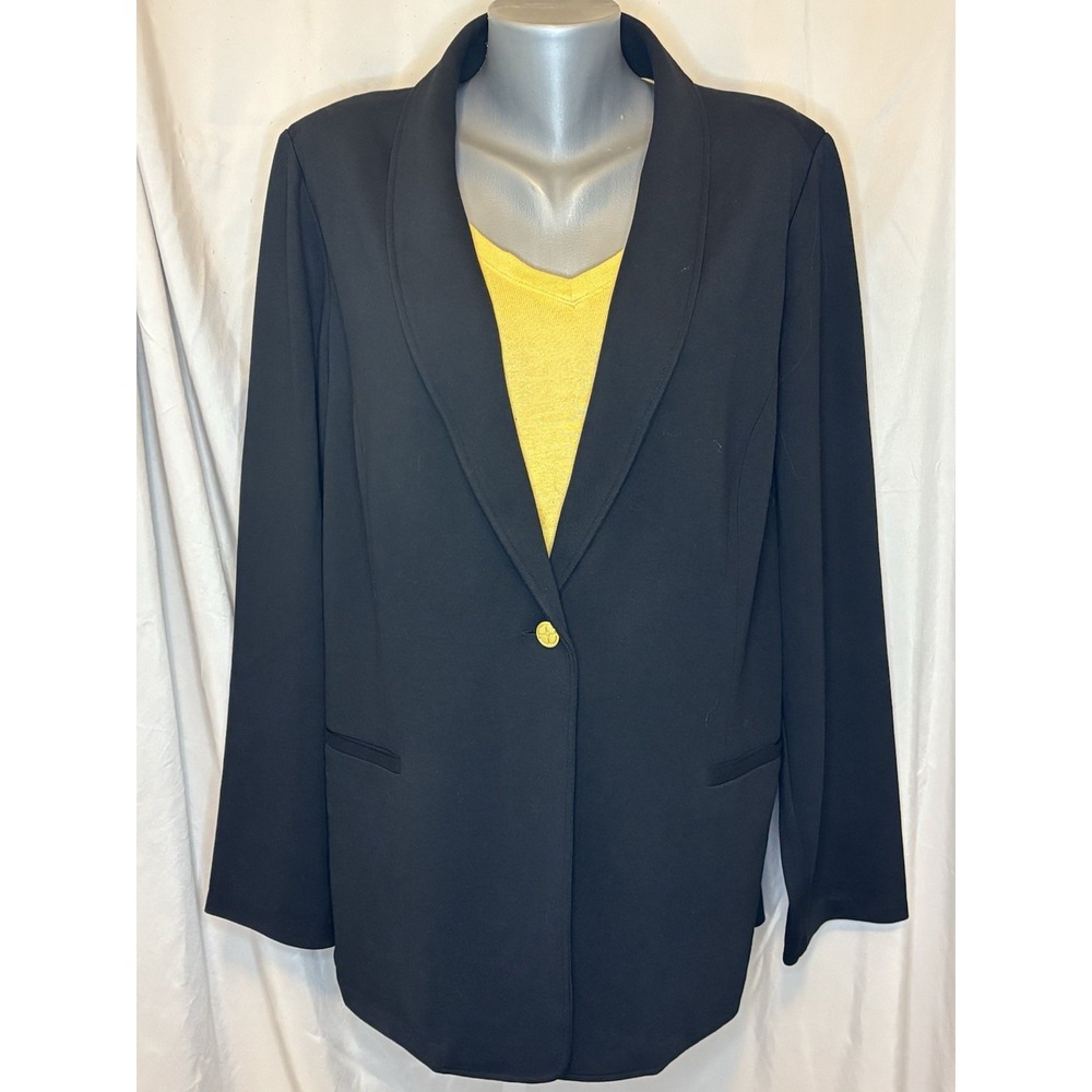 IMAN Women's Black Blazer Jacket Size 1X NWT Business Work wear